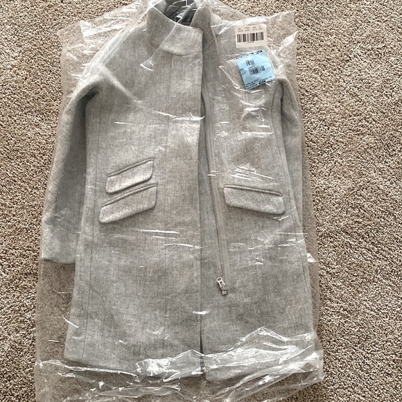 NWT J.Crew Cocoon coat Italian wool size 0 - Picture 2 of 4